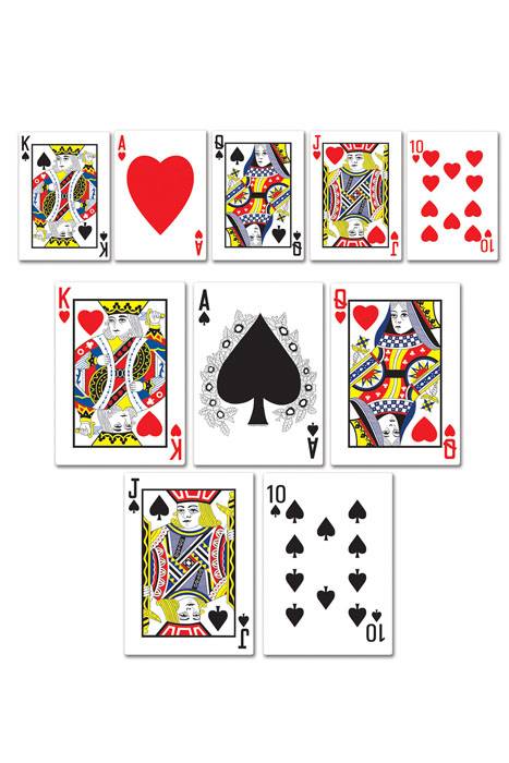 4.5" Mini Double Sided Playing Cards Cutouts Pkg/10