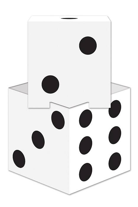 17" 3-d Dice Stacking Centerpiece