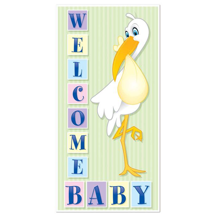 30" X 5ft "welcome Baby" Door Cover/banner
