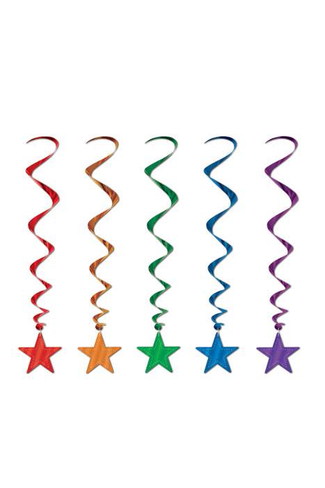 3ft Star Whirls Multi-color Pkg/5