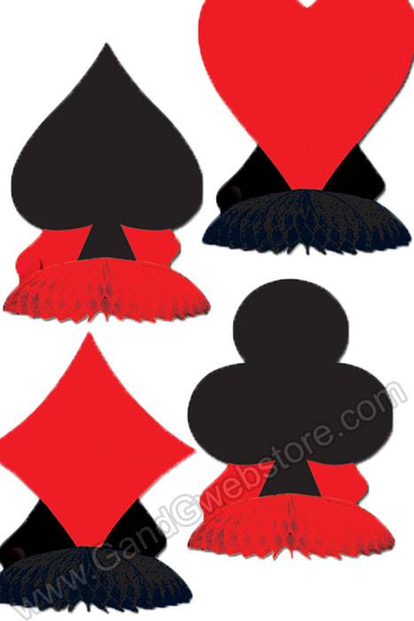 4.5" Card "suit" Playmates Assorted Pkg/4