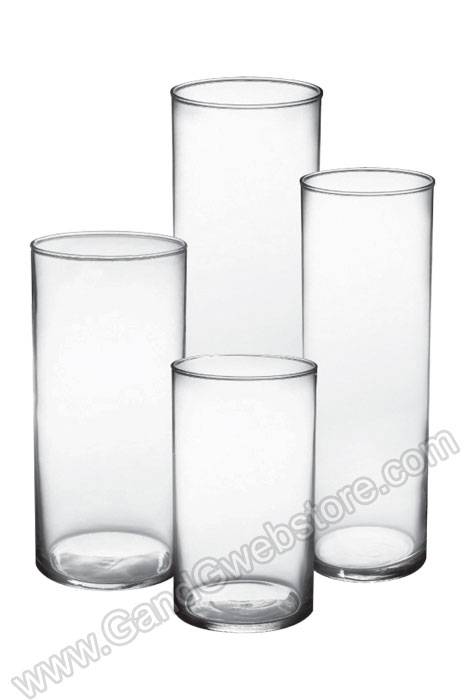 3.5" X 10.5" Cylinder Vase Clear