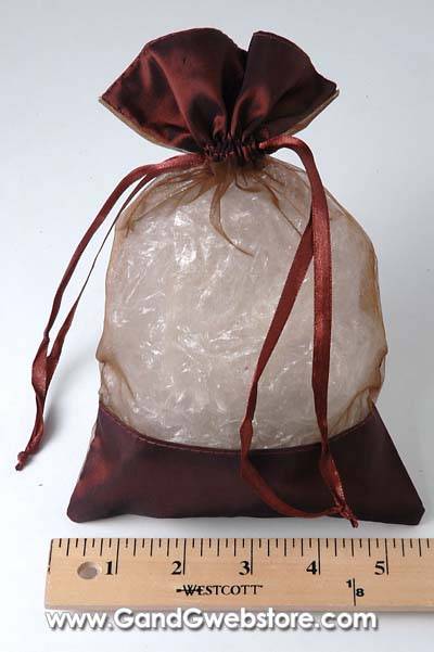 6 X 9†Organza/satin Pouches Brown Pkg/12