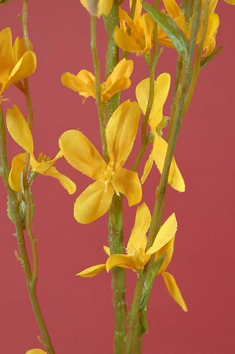 38" Silk Forsythia Spray Yellow