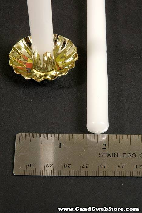 10" Tiny Floral Taper Yellow Pkg/12