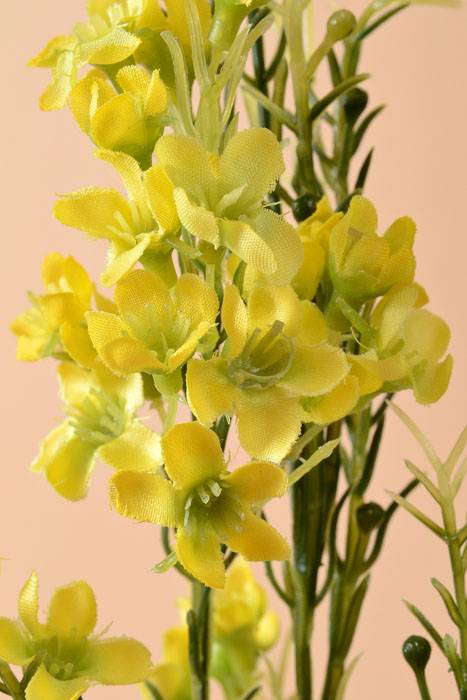27" Silk Waxflower Spray Yellow