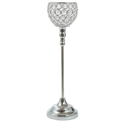 Metal Beaded Candle Holders