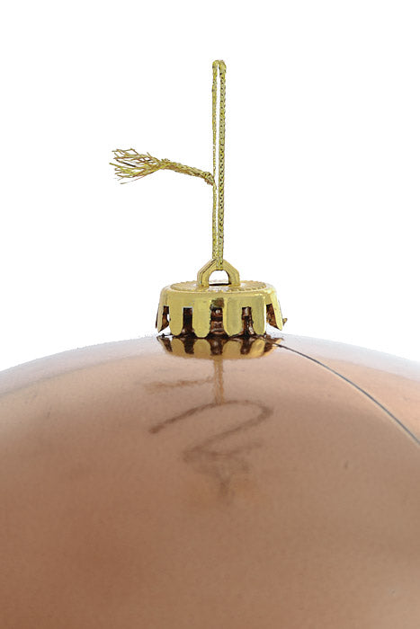 250Mm Shiny Plastic Ball Ornament Chocolate