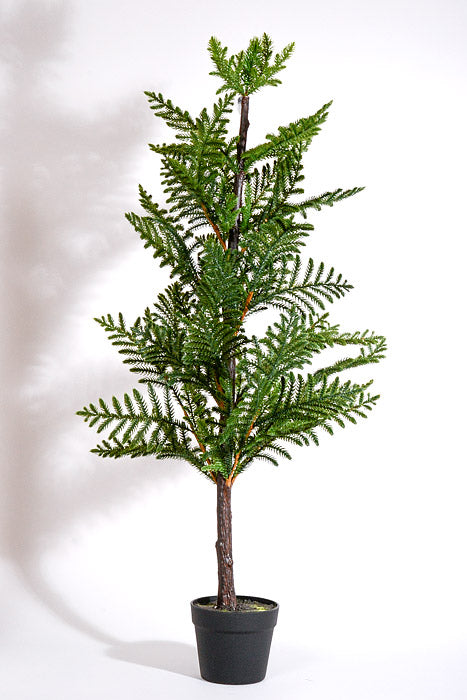 48" Artificial Norfolk Pine Tree In Pot Green