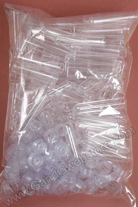 3" Plastic Aqua Tube Clear Pkg/100
