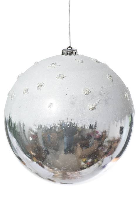 200mm Plastic Ball W/Snow Silver