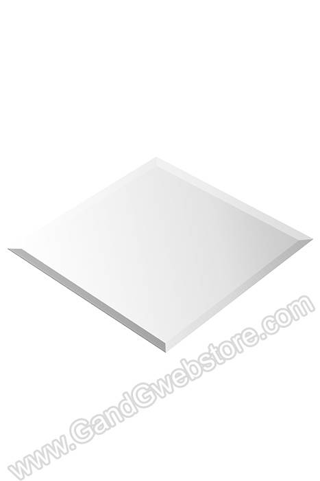 8" Squared Mirror W/bevel Edge Pkg/12