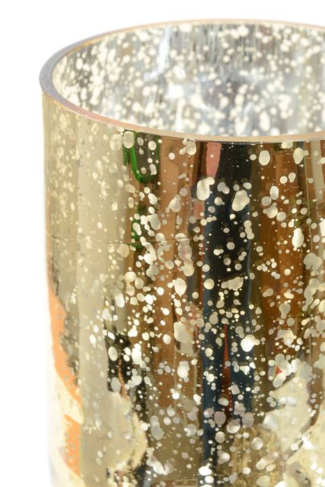 11.75&quot;/15.5&quot;/19.75&quot; Candle Holder Mercury Gold Set/3