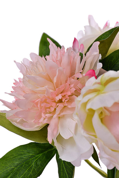 12.5" Silk Peony Bundle Soft Pink