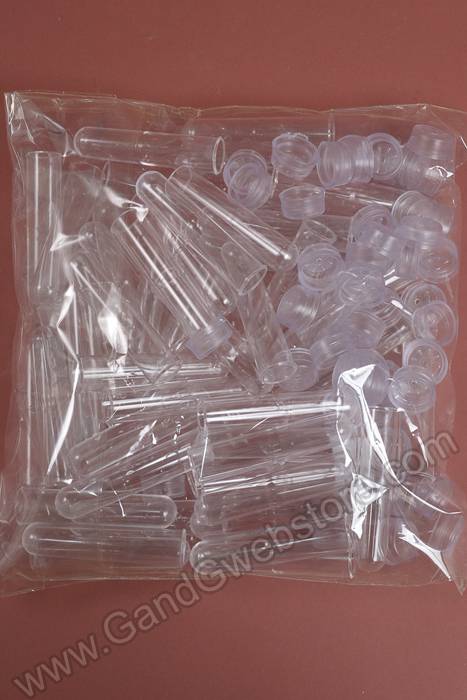 4" Plastic Aqua Tube Clear Pkg/50