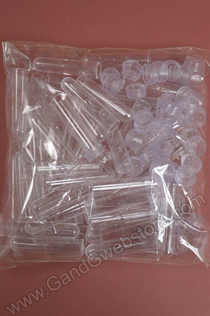 4" Plastic Aqua Tube Clear Pkg/50