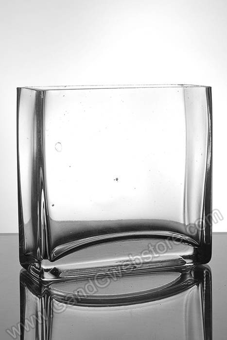 5" X 2" X 5" Rectangular Glass Vase Clear