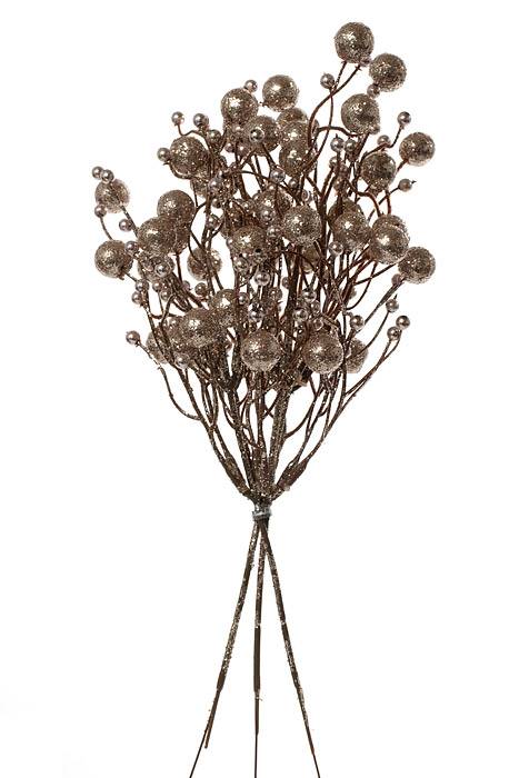 14&quot;glitter Berry Bead Pick Bundle Champagne