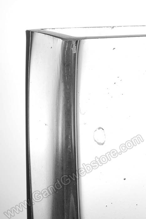 5" X 2" X 5" Rectangular Glass Vase Clear
