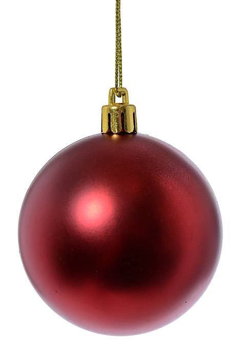 2.25" Matt Plastic Ball Red Pkg/12