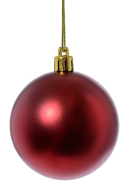 2.25" Matt Plastic Ball Red Pkg/12