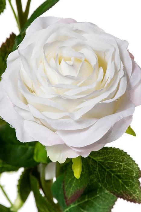 26" Silk Rose Spray White