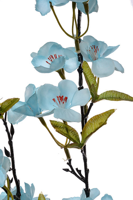 35" Silk Cherry Blossom Spray Blue