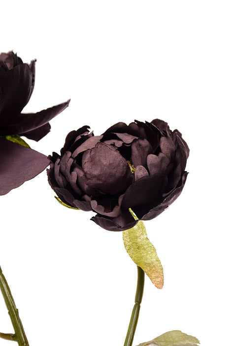 27.5" Silk Peony Spray Plum