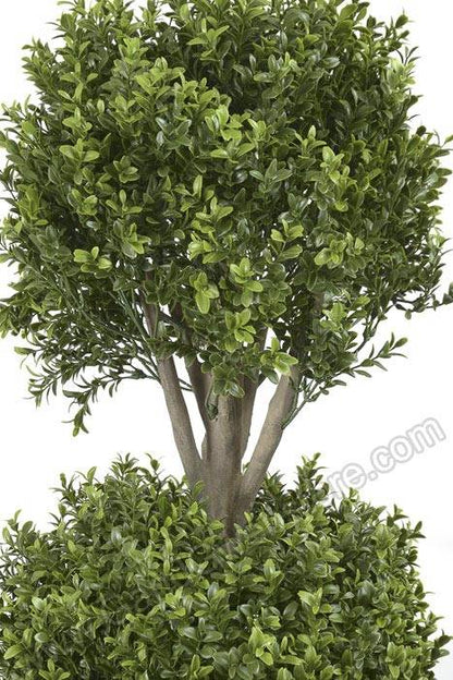 5ft Triple Ball Boxwood Topiary Tree In Pot Green