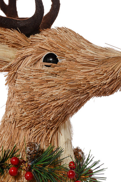20.75" Straw Reindeer Brown