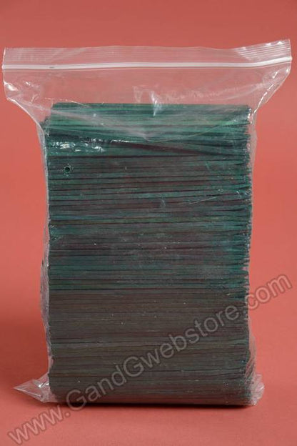 6" Un-wired Wood Pick Green Pkg/1000