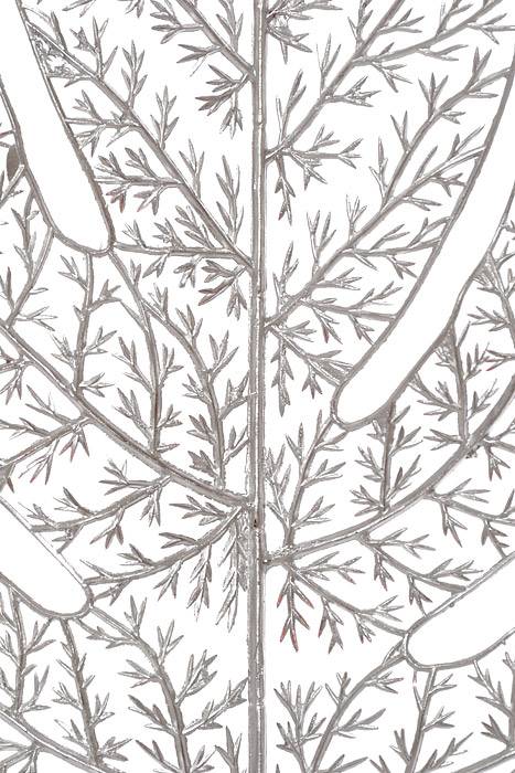 11" Metallic Montera Leaf Silver
