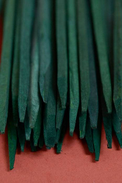 6" Un-wired Wood Pick Green Pkg/1000