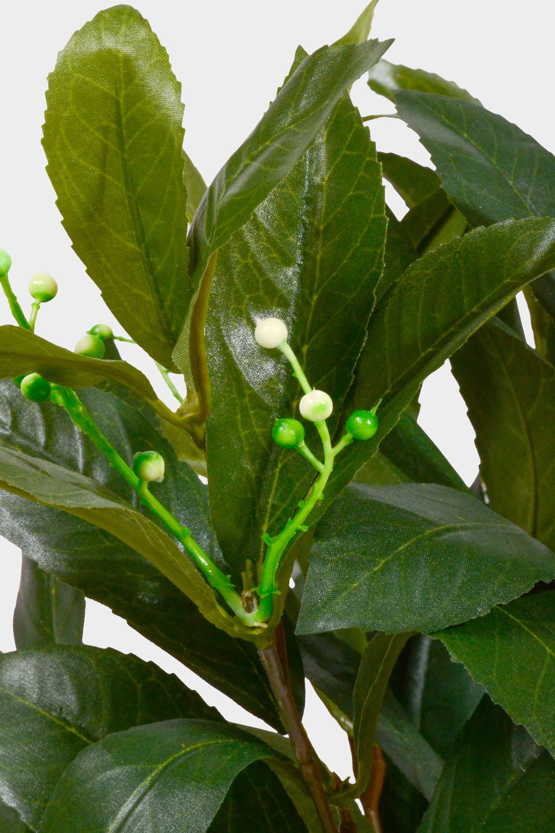 16" Artificial Laurel Leaf Bush Green