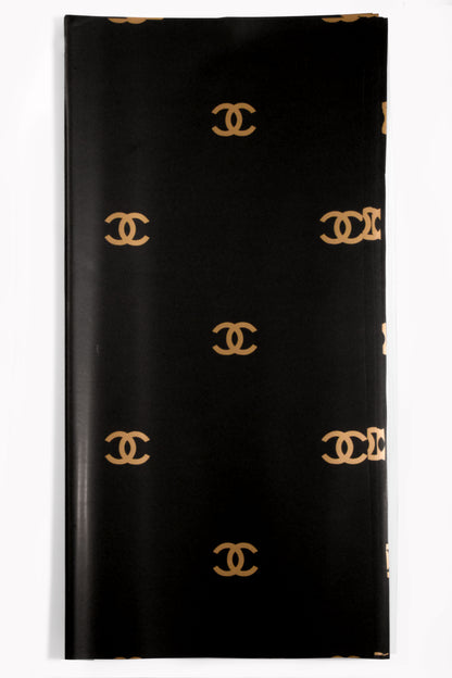 22.5" Design Wrapping Paper Black Pkg/20