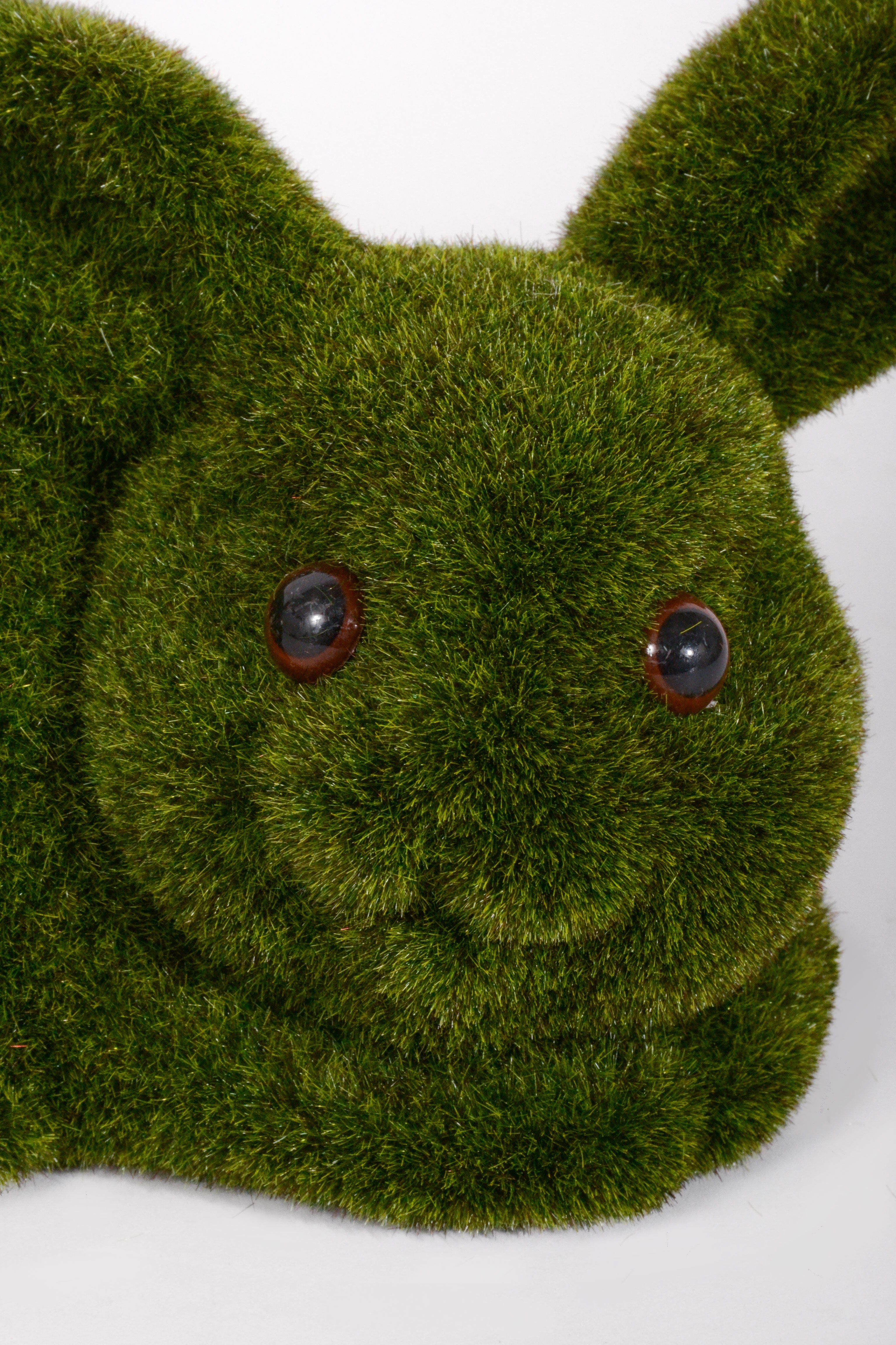 12" x 5.5"  Moss Rabbit Green