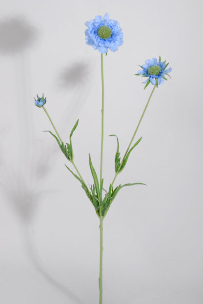 25.25" Silk Scabiosa Spray Blue