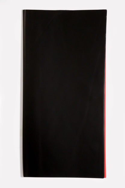 22.5" 2-Tone Waterproof Wrapping Paper Black/Red Pkg/20