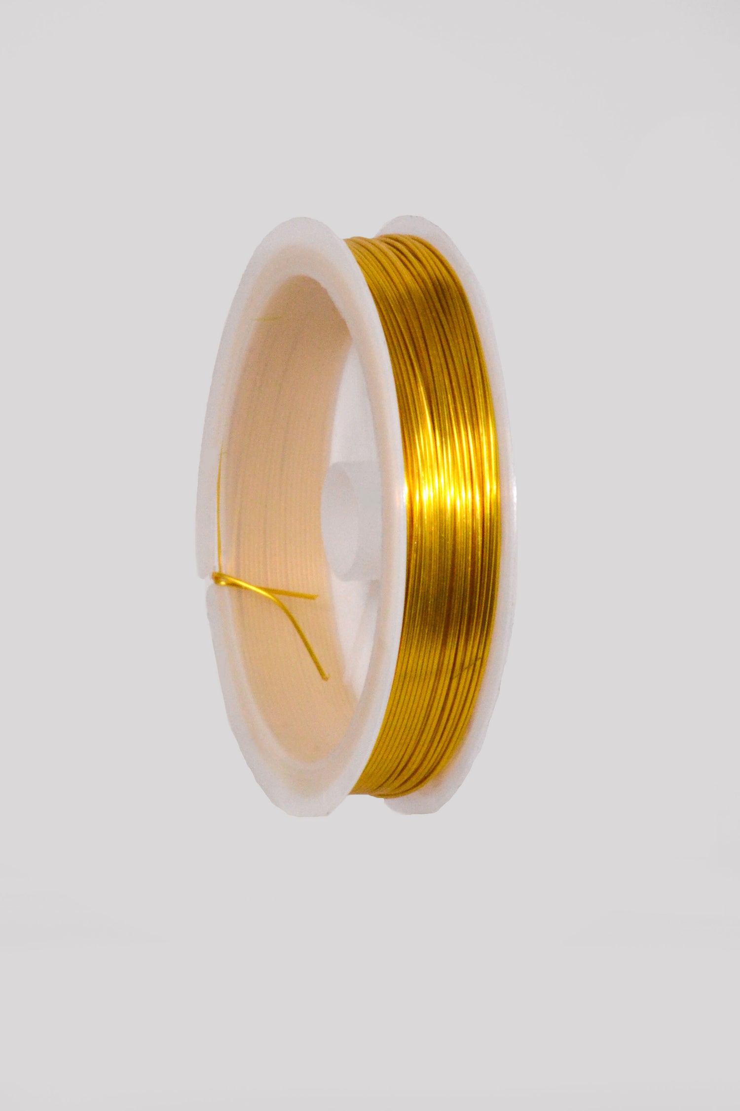 5Yds x 0.6Mm Metallic Wire Gold