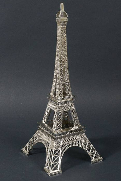 19" Metal Eiffel Tower Silver