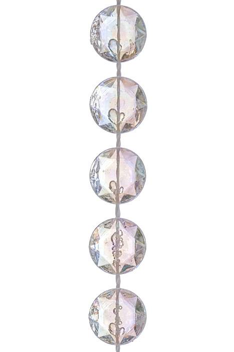 1cm X 30yds Acrylic Round Bead Garland Clear/iridescent
