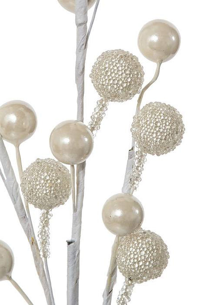 19" Berry Spray White Pkg/12