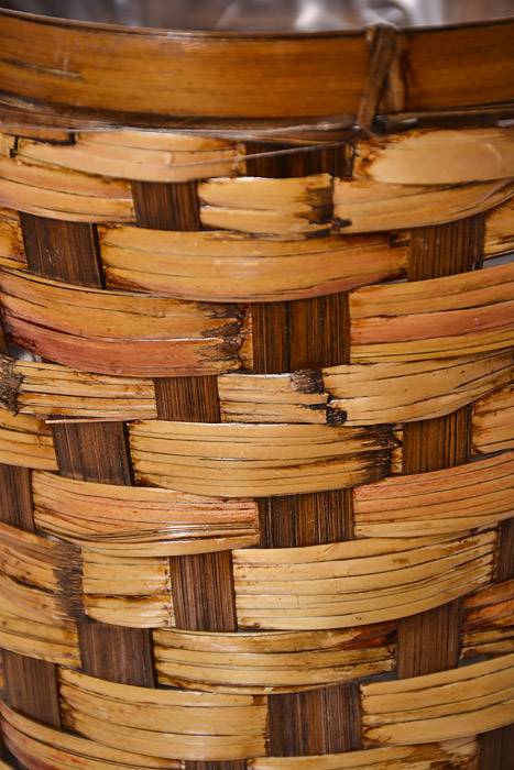 7.25 X 7.5" Planter Rattan Bamboo (Natural/brown)