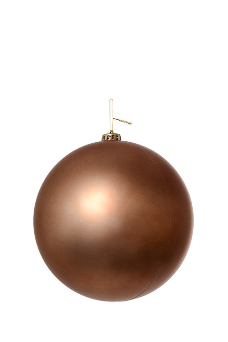 200Mm Matte Plastic Ball Ornament Choco
