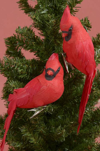 8" Cardinal W/clip Red Set/2