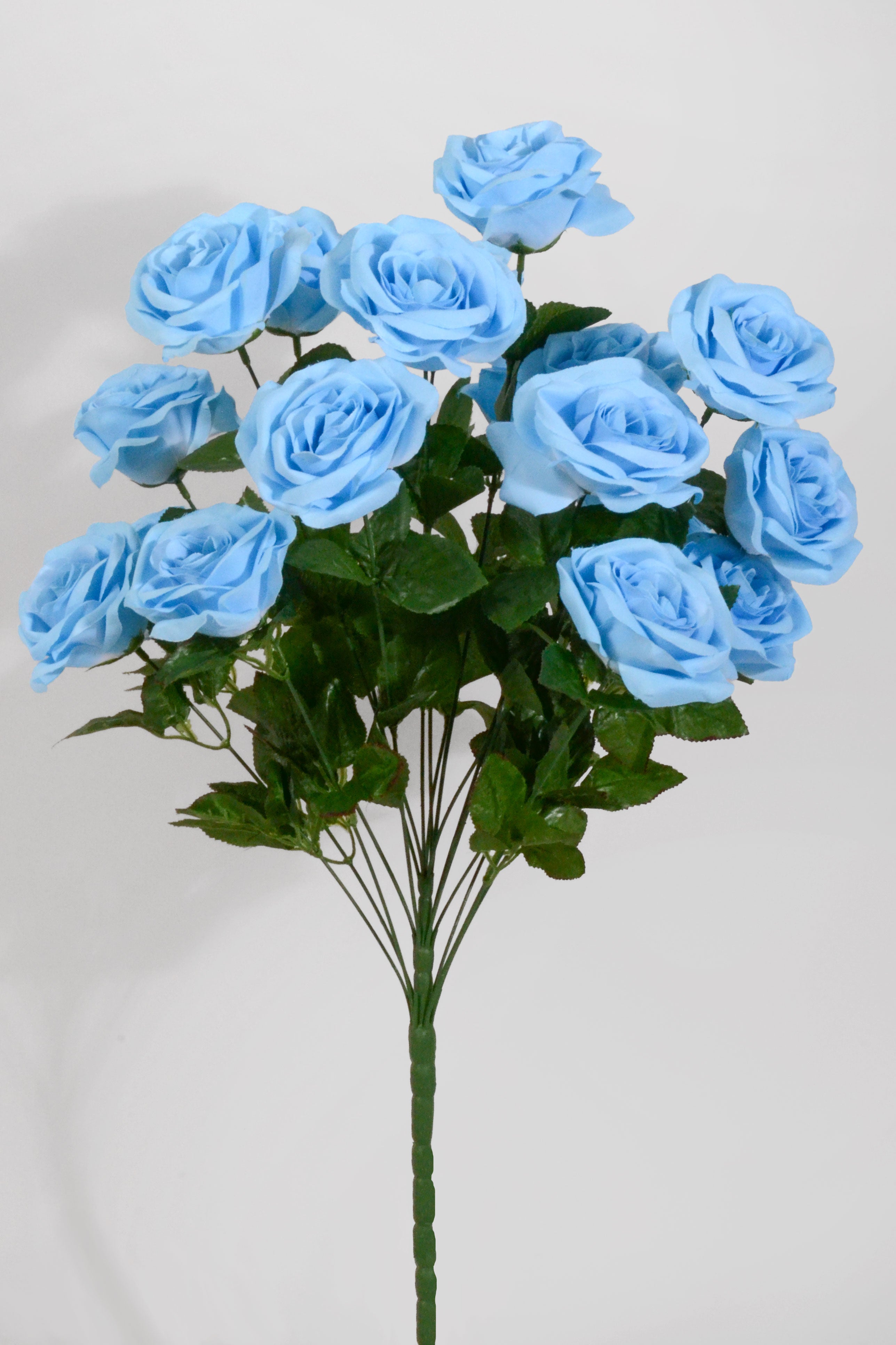 22" Silk Micro Peach Rose Bush Light Blue
