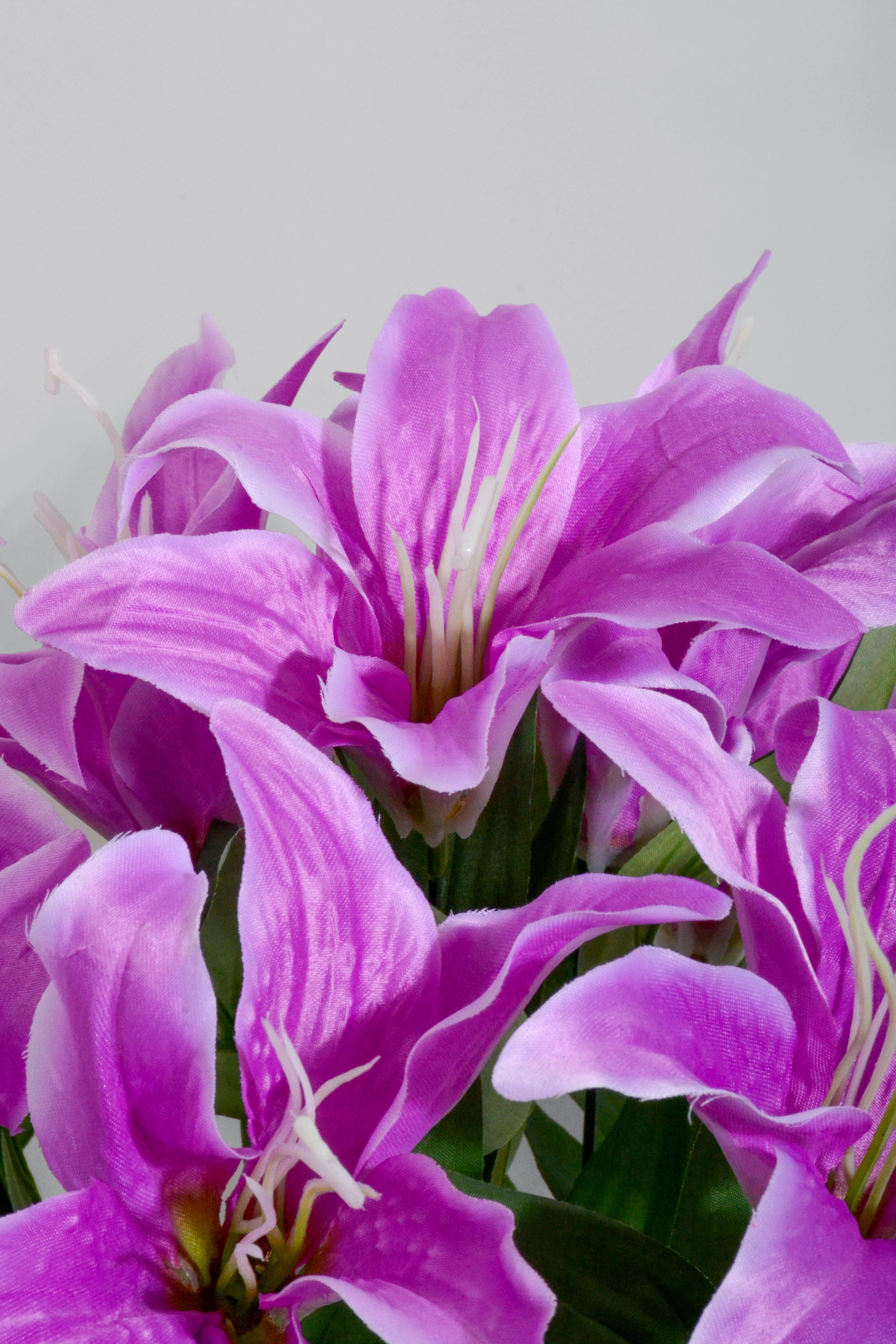 19" Silk Tiger Lily Bush Lavender