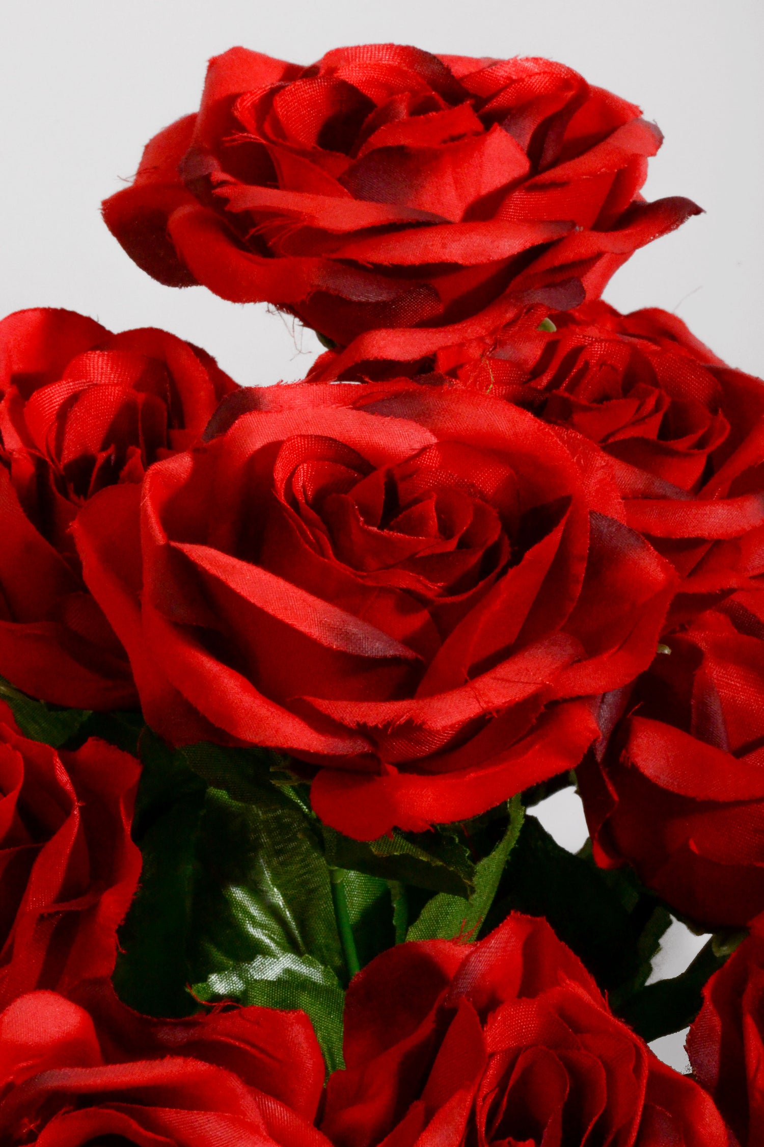 22" Silk Micro Peach Rose Bush Red/Black