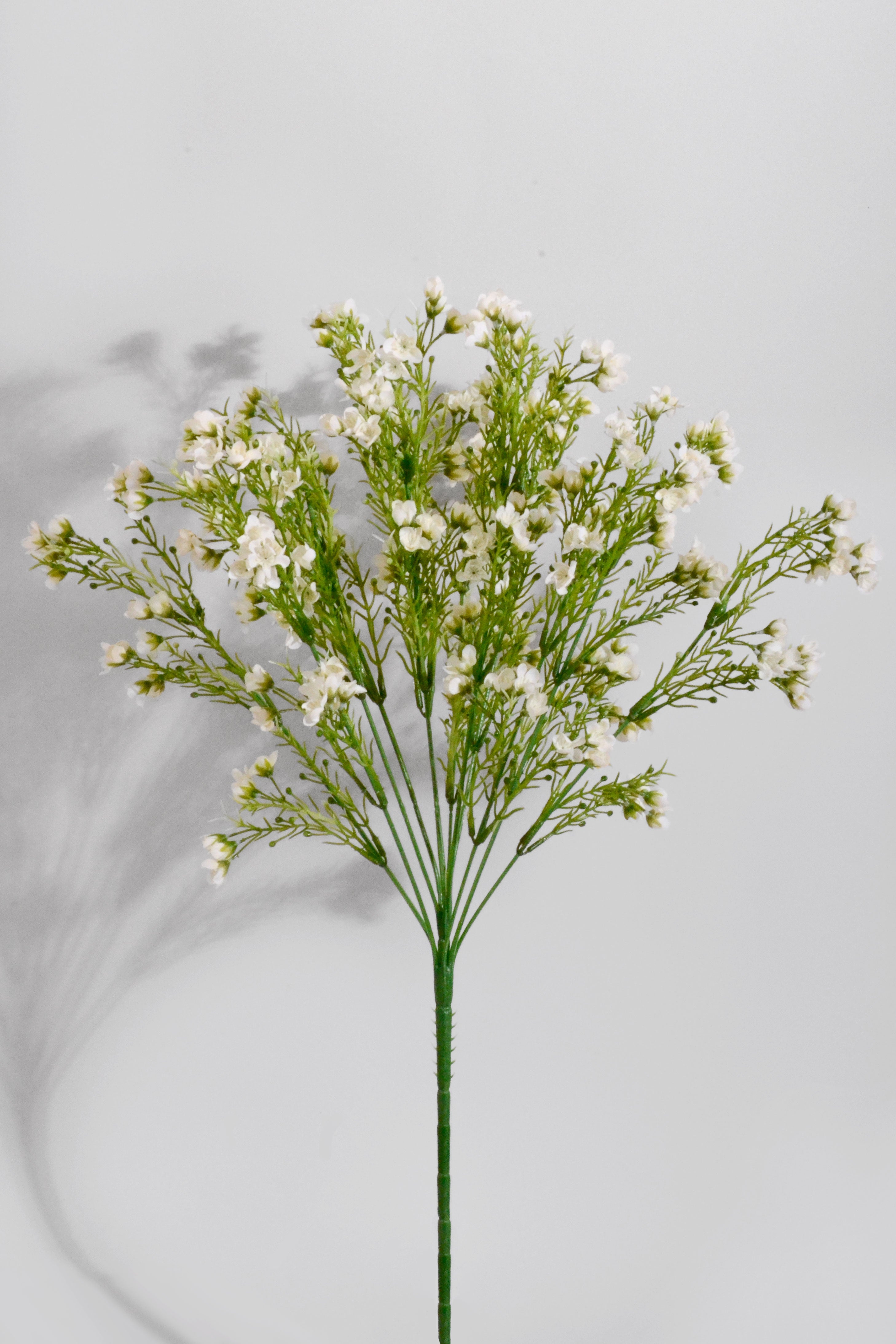 19" Artificial Waxflower Bush Cream