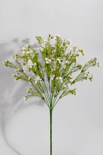 19" Artificial Waxflower Bush Cream